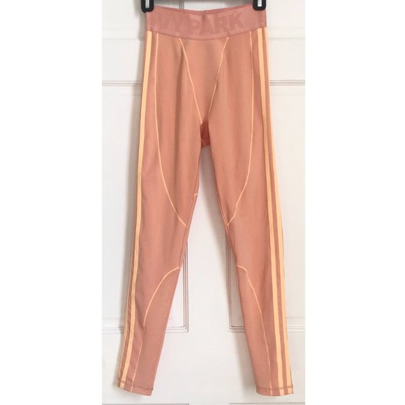 IVY PARK High-Waisted Leggings With Mesh Panels Pink Light Small Adidas Logo - Picture 4 of 11